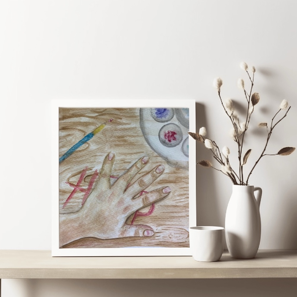 “HELP” – Original watercolor painting on paper